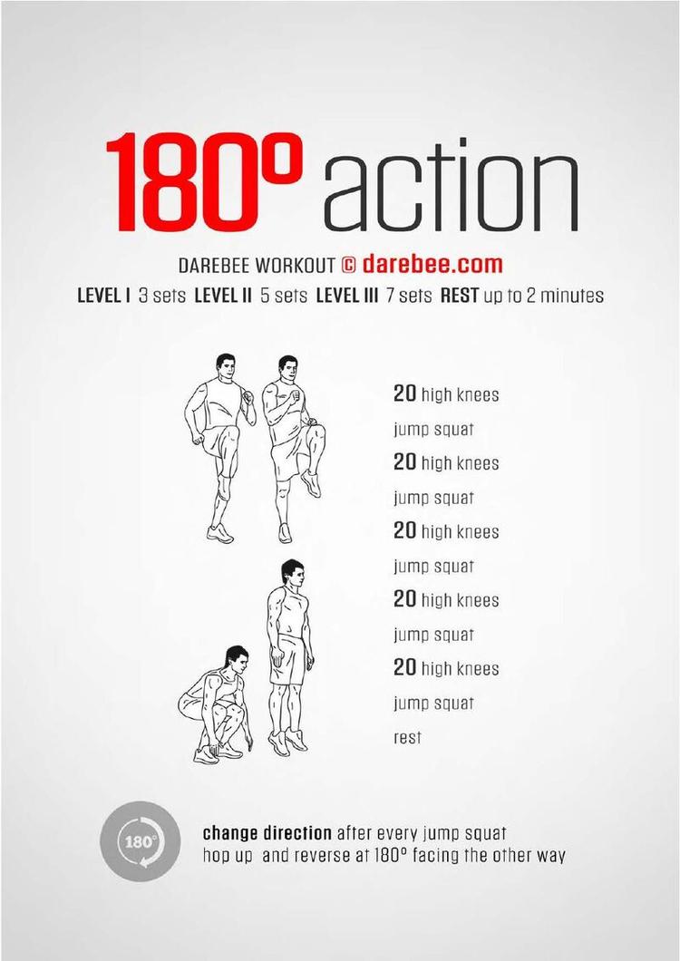 180 Action workout poster