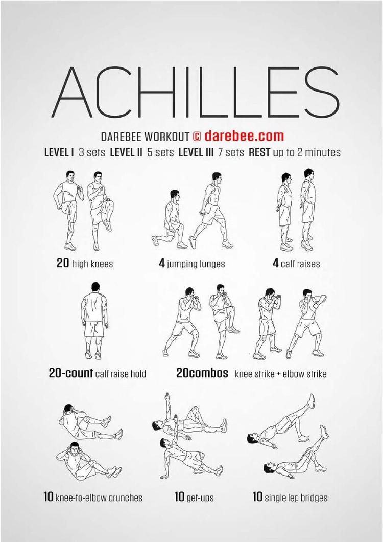 Achilles workout poster