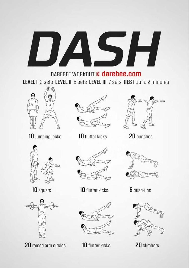 Dash workout poster