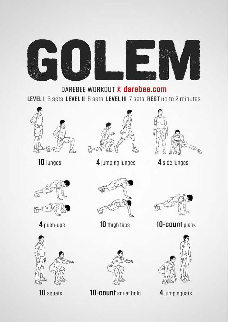 Golem workout poster