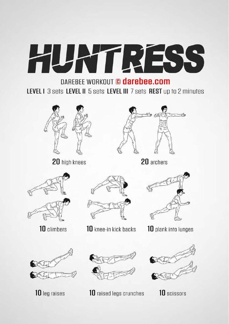 Huntress workout poster