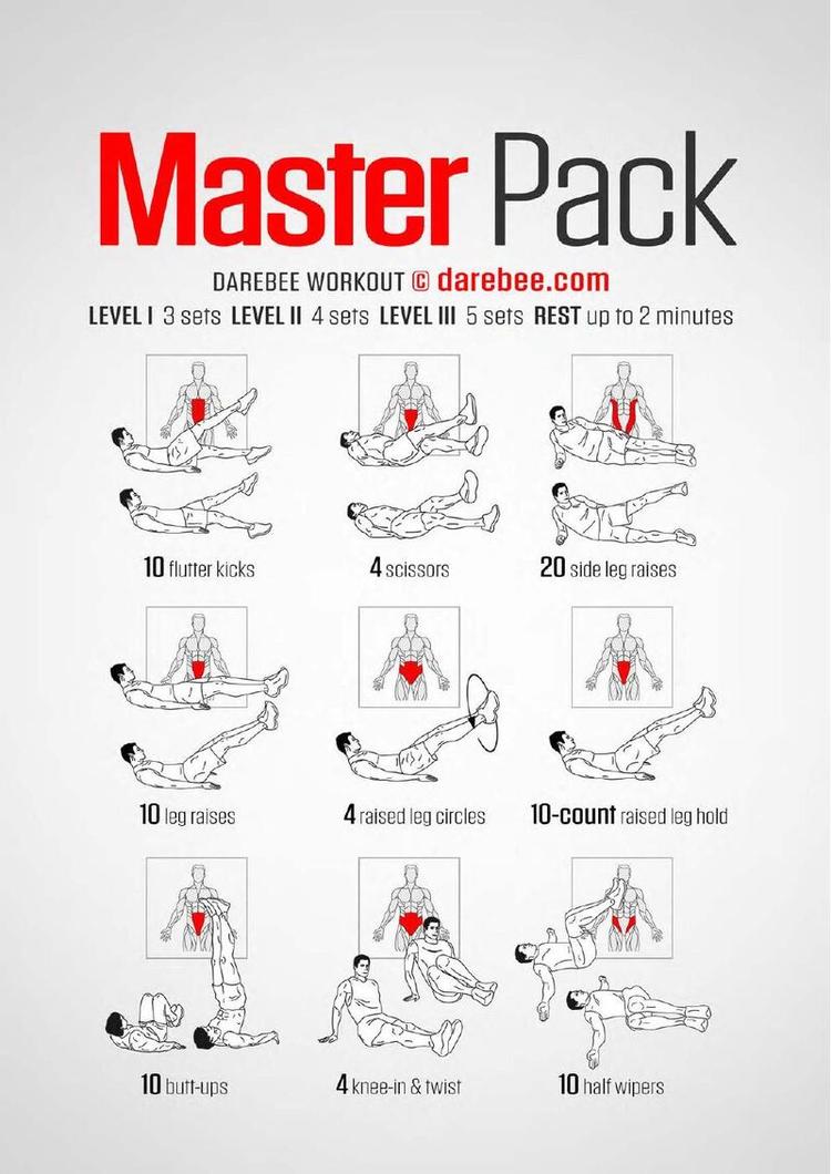 Master Pack workout poster