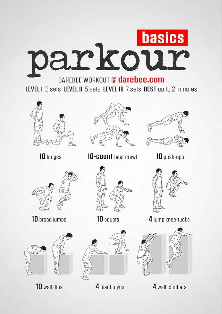 Parkour workout poster