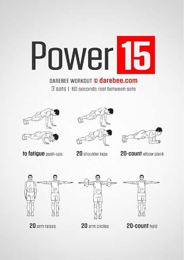Power 15 workout poster