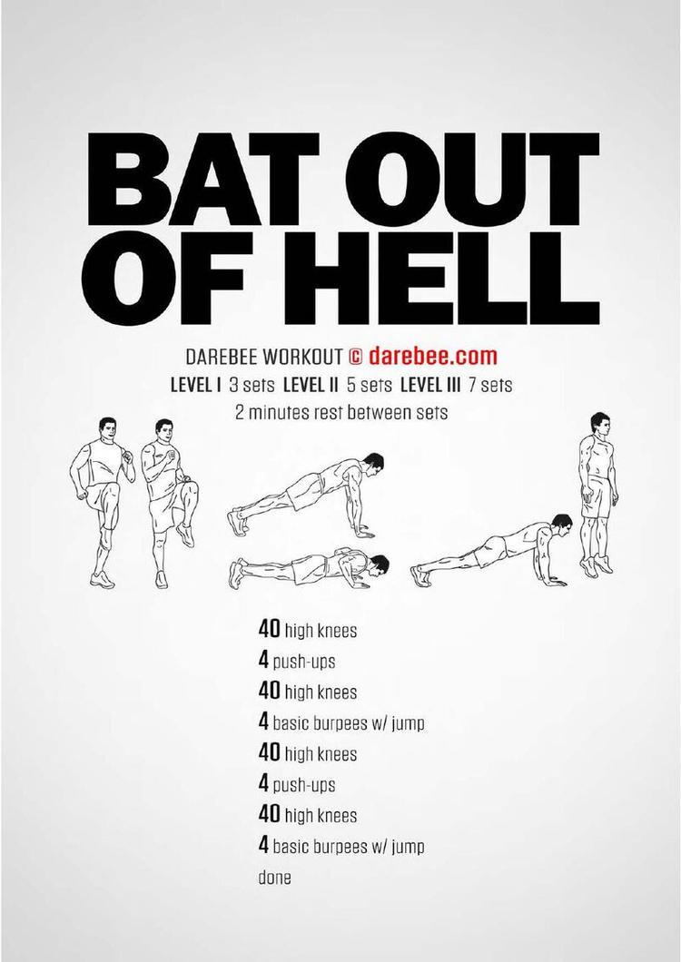 Bat Out of Hell workout poster