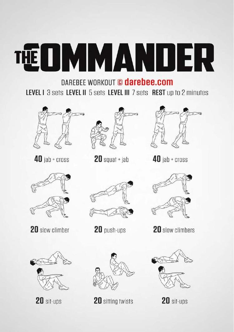 Commander workout poster