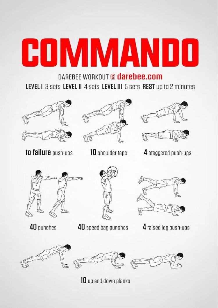 Commando workout poster
