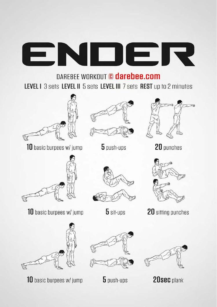 Ender workout poster