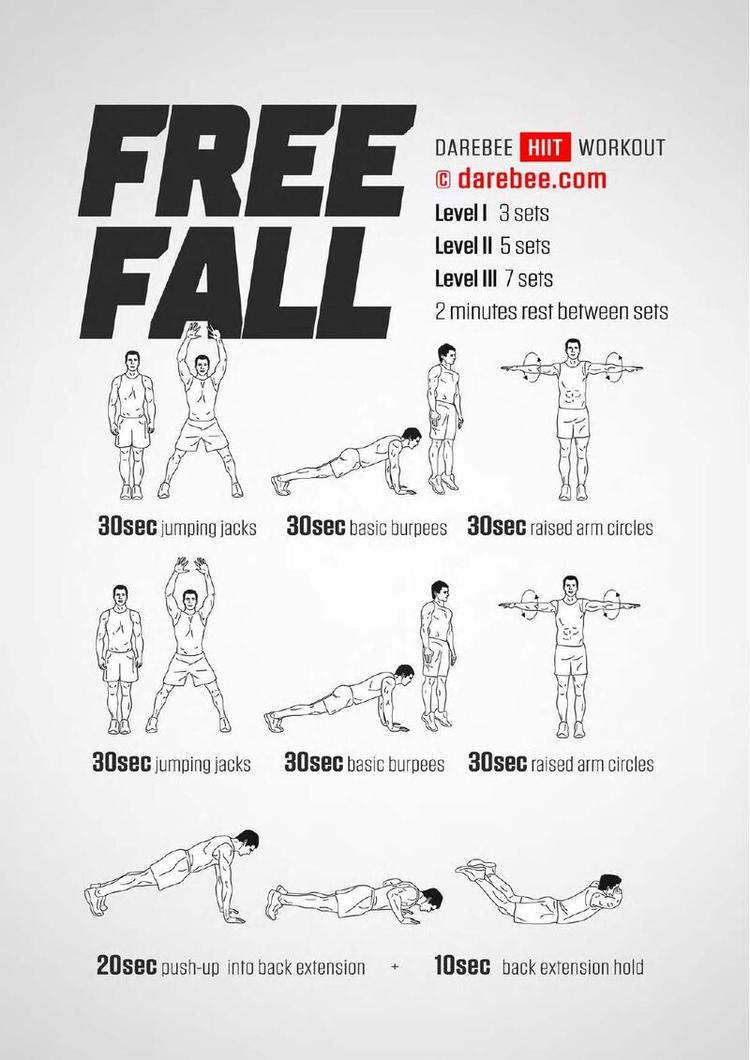 Free Fall workout poster