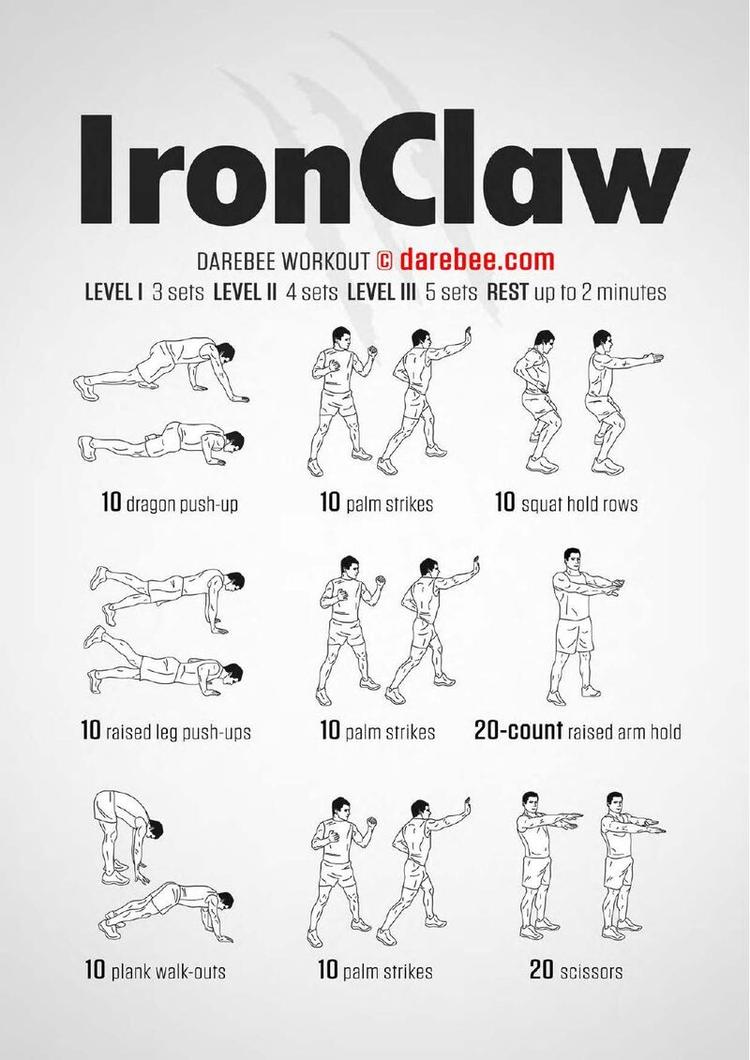 Iron Claw workout poster