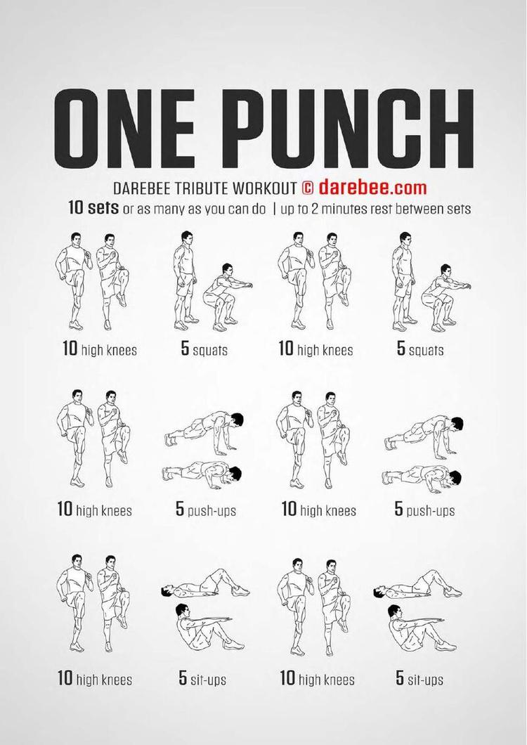 One Punch workout poster