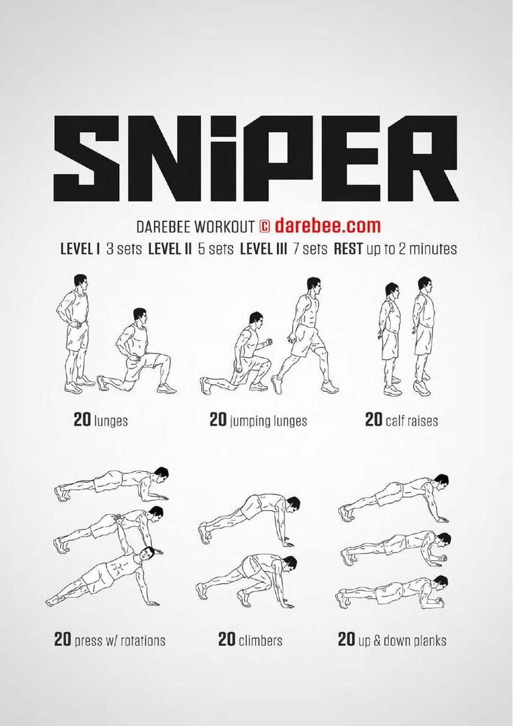 Sniper workout poster
