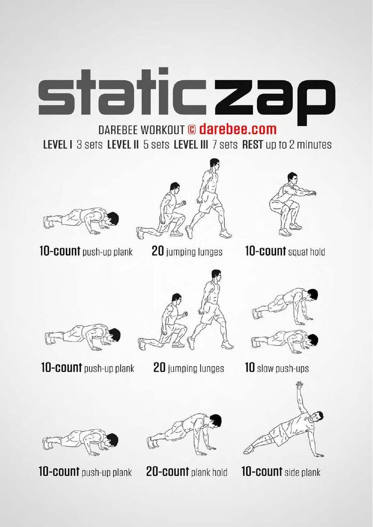Static Zap workout poster