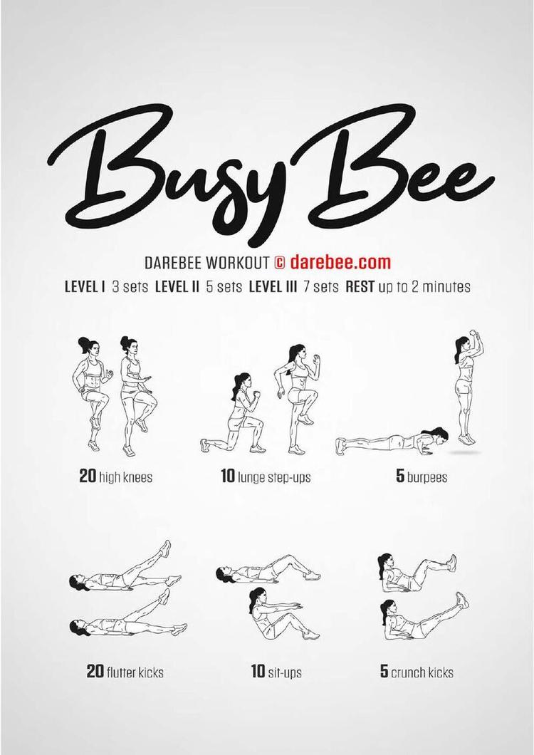 Busy Bee workout poster