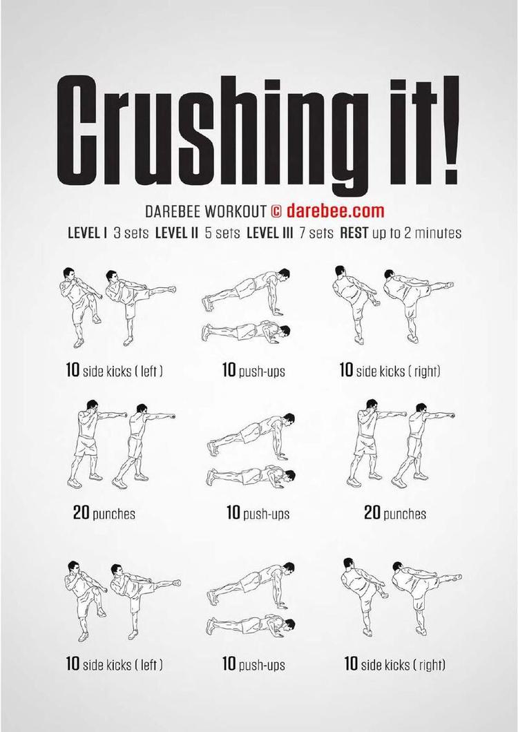 Crushing It! workout poster