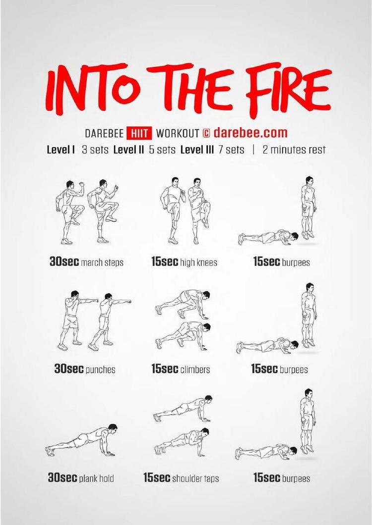 Into The Fire workout poster