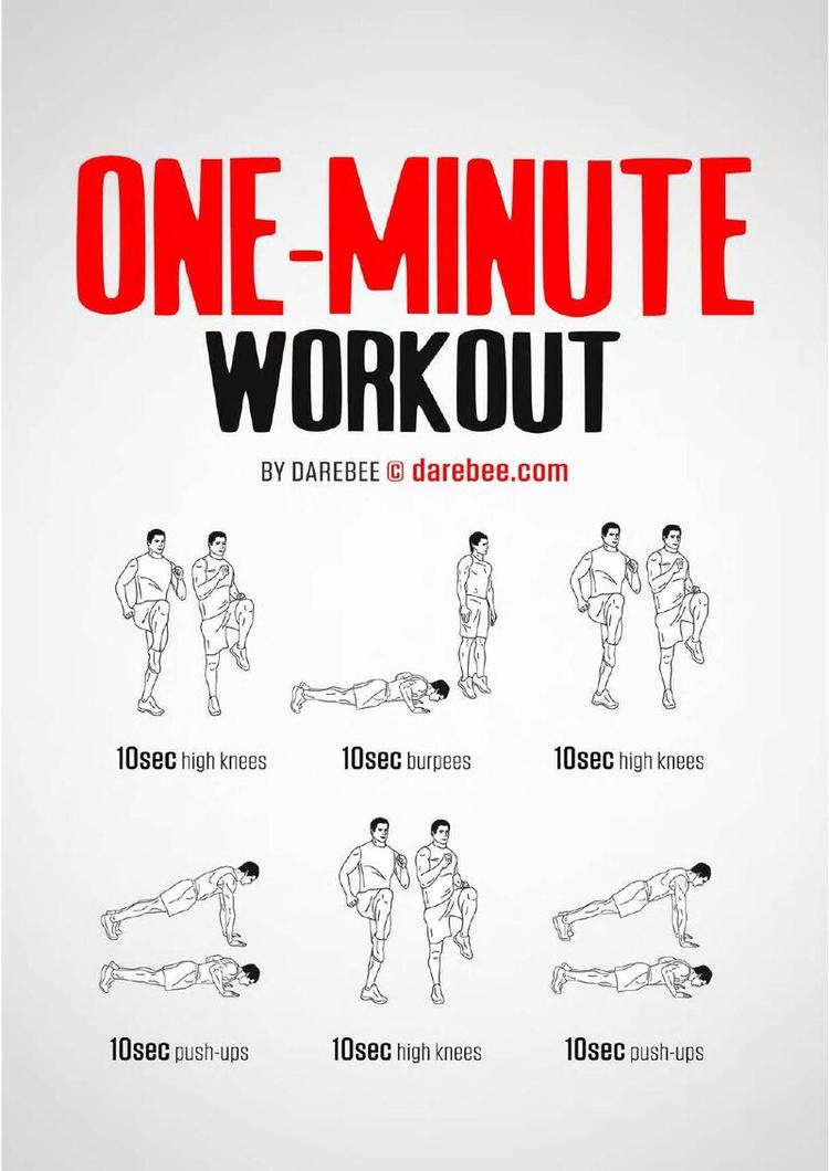 One-Minute workout poster