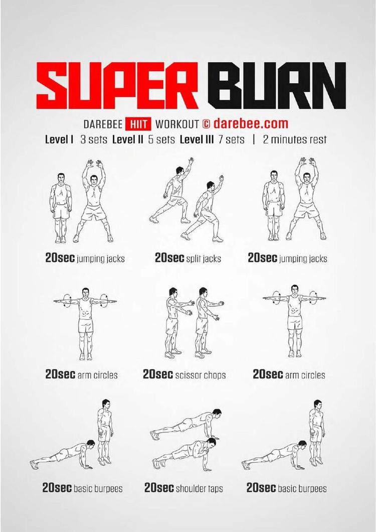 Super Burn workout poster
