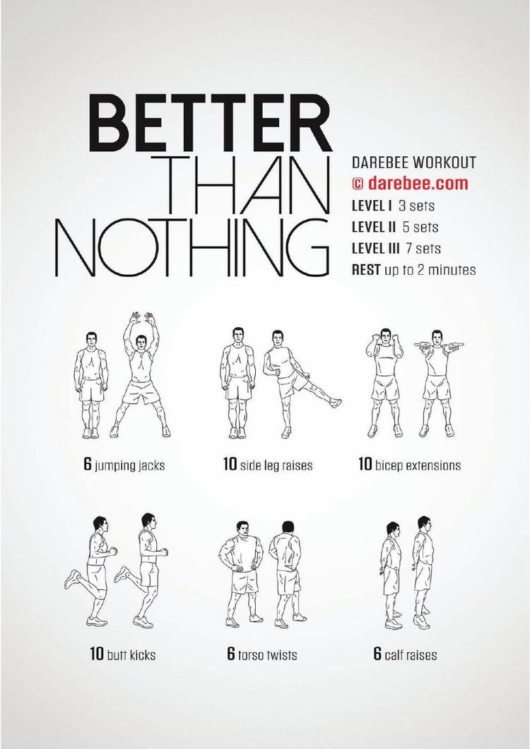 Better Than Nothing workout poster