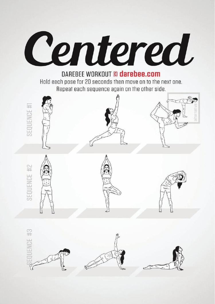 Centered workout poster