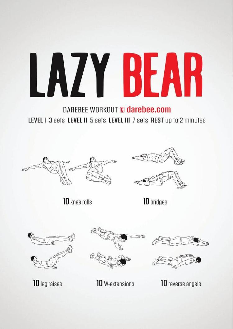 Lazy Bear workout poster