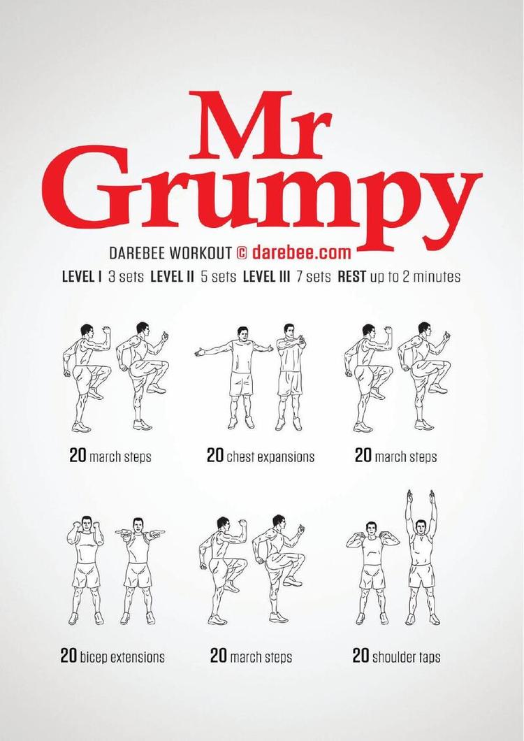 Mr Grumpy workout poster