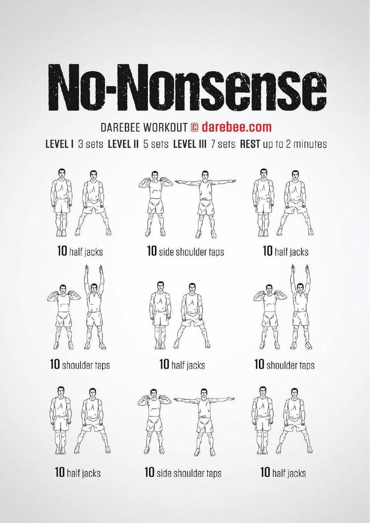 No Nonsense workout poster