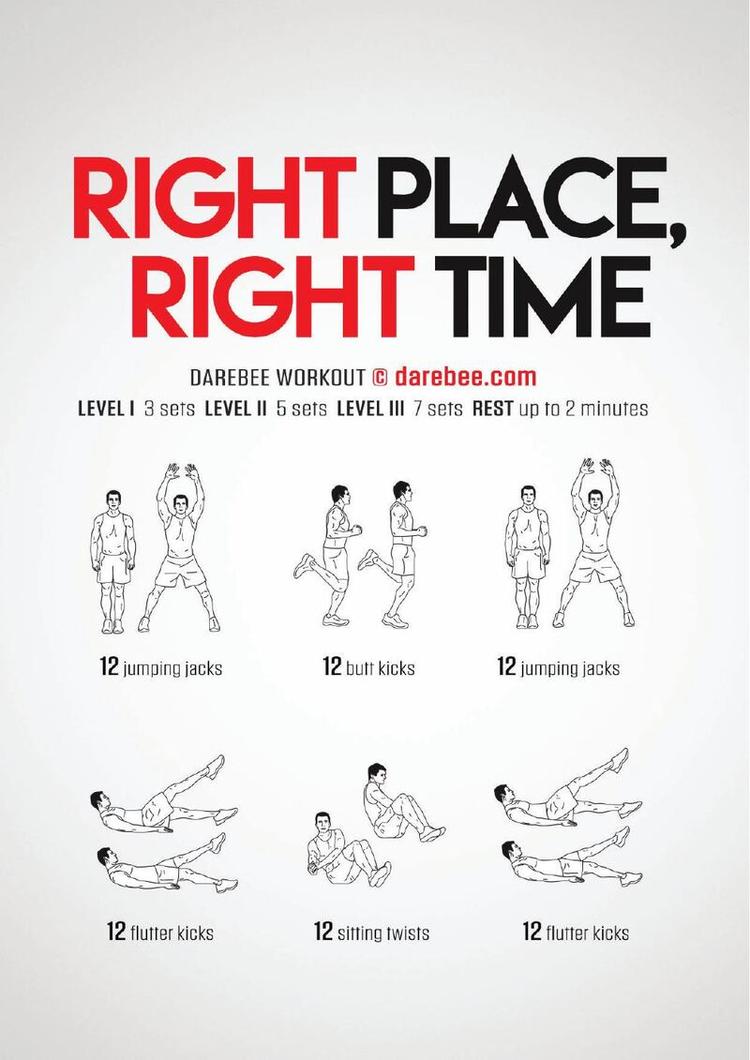 Right Place, Right Time workout poster