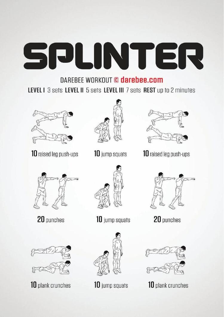Splinter workout poster