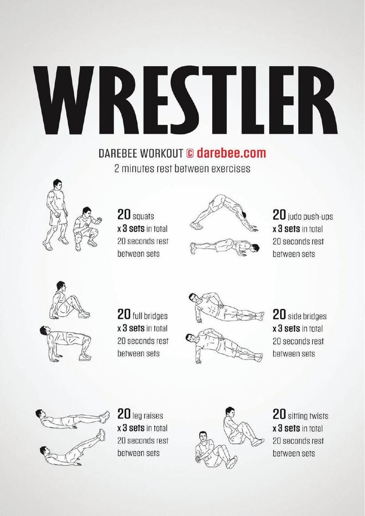 Wrestler workout poster